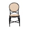 Baxton Studio Ayana Mid-Century Modern Two-Tone Black and Natural Brown Rattan Dining Chair 231-13231-ZORO - alternate 4